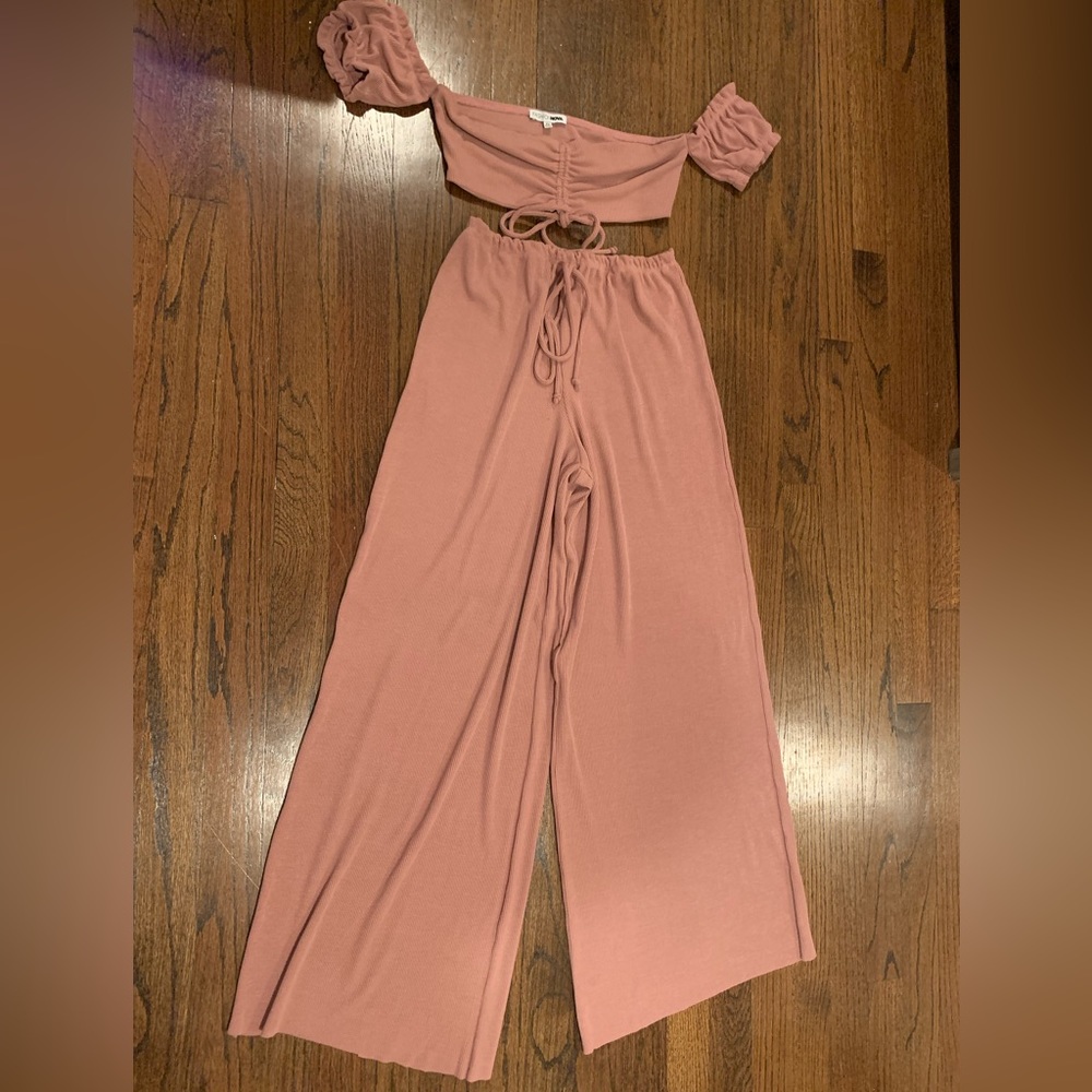 Pants and crop top set.
